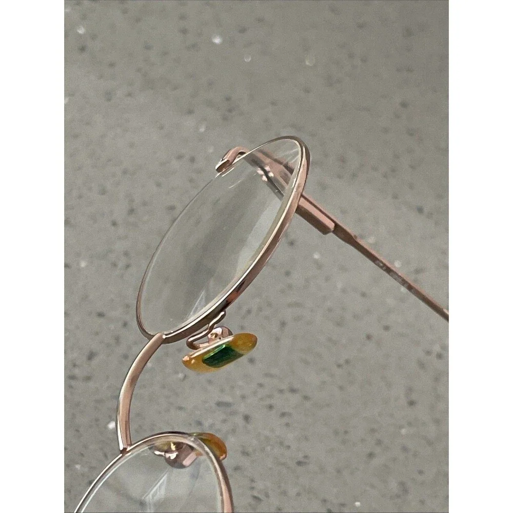 GUESS EYEGLASSES FRAMES ONLY BRN 47-20 140 gold round full rim